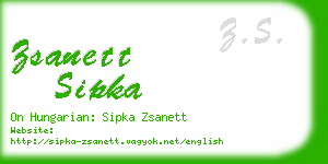 zsanett sipka business card